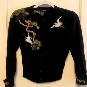 Lucky Brand Crane Cardigan w/embroidery details